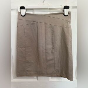 Banana Republic Light Tan Beige Knee-Length Pencil Skirt 4 Criss Cross Waist